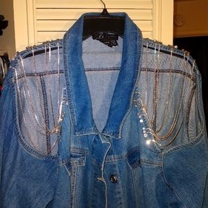 Denim Jacket with chains